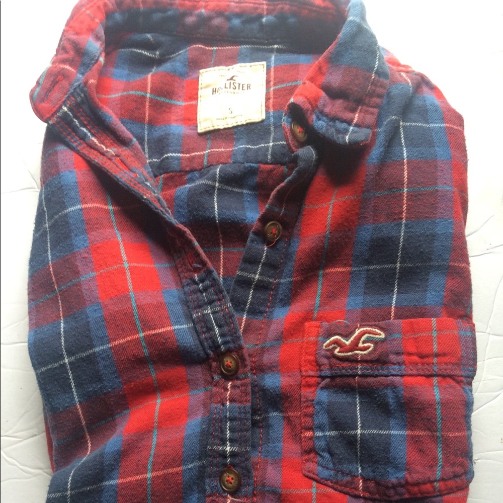 Plaid long sleeve Hollister button up